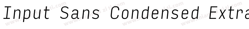 Input Sans Condensed Extra Light字体转换